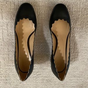 Chloe scalloped leather pumps